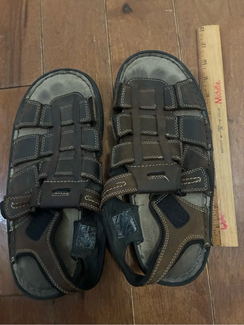 US Size 10 Men's Skechers Brown Leather Outdoor Sandals